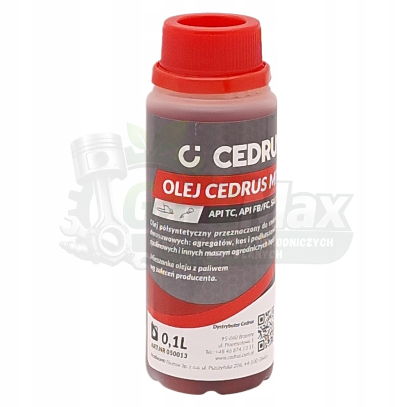 OLEJ SILNIKOWY 2T EKOLOGICZNY 100ml CZERWONY 0,1L DO SILNIKÓW