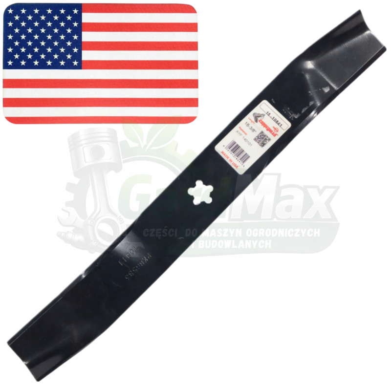 NÓŻ TRAKTOR RALLY HUSQVARNA (DECK 92cm) 18,5'' 46,5cm MIELĄCY BOCZNY USA