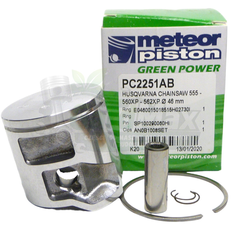 TŁOK KOMPLET HUSQVARNA 555 560XP 562XP śr. 46 mm sw. 10 mm Meteor Piston