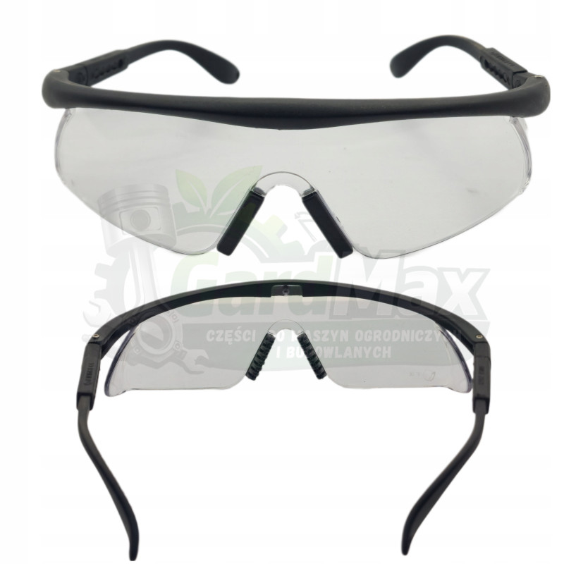 OKULARY OCHRONNE BEZBARWNE REGULOWANE UNIWERSALNE