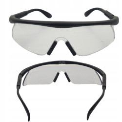 OKULARY OCHRONNE BEZBARWNE REGULOWANE UNIWERSALNE