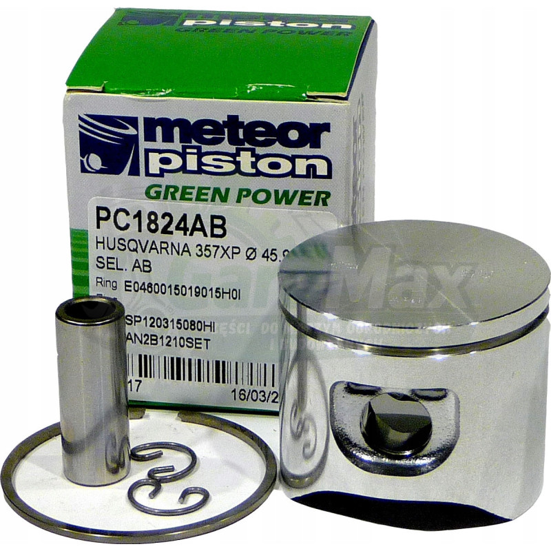 TŁOK KOMPLET HUSQVARNA 357 359 śr. 46 mm sw. 12 mm Meteor Piston